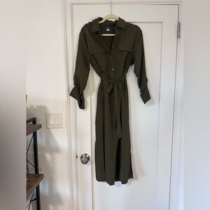 Old Navy Dark Green Long Sleeve Dress